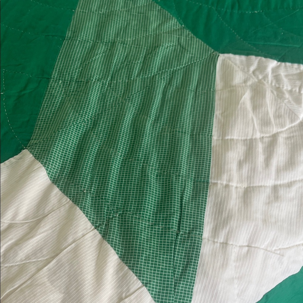 HANDMADE VIntage LONE STAR 8 point Star Pattern QUILT - Picture 7 of 17
